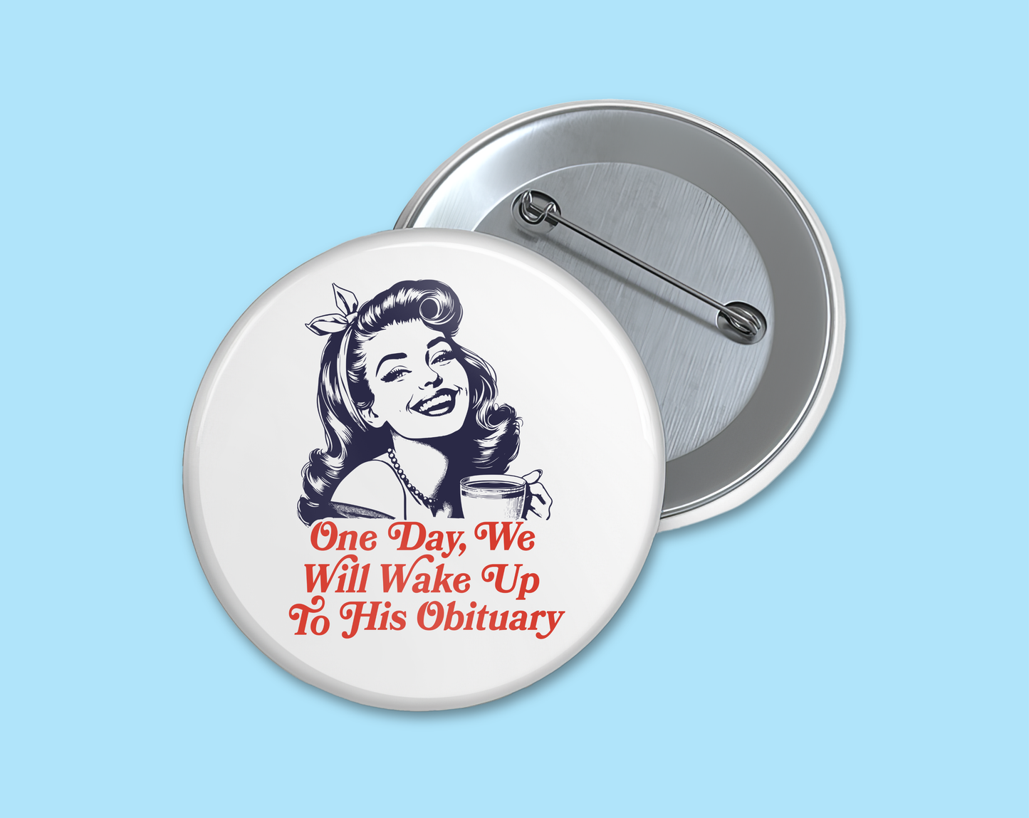Anti-Trump button, Liberal button, Leftist button