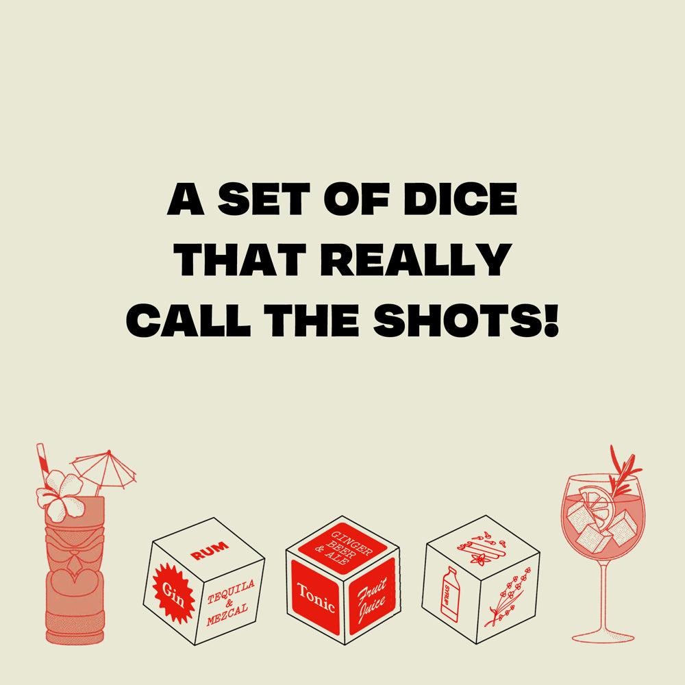 Cocktail Dice Liquors, Mixers, and More