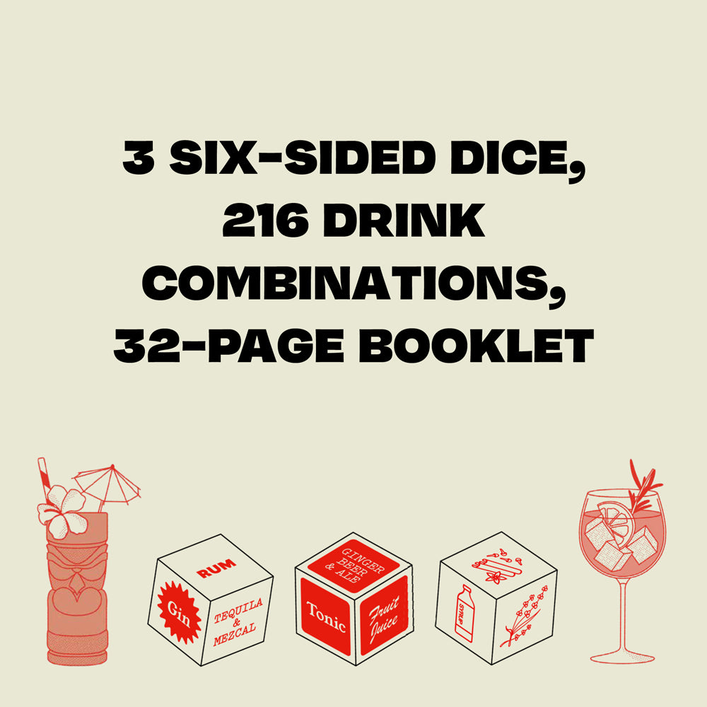 Cocktail Dice Liquors, Mixers, and More