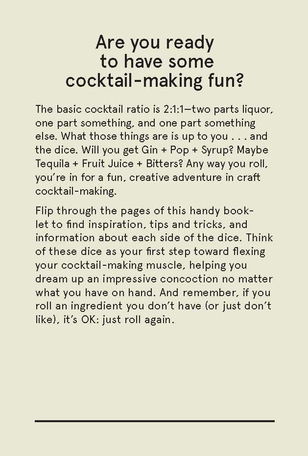 Cocktail Dice Liquors, Mixers, and More