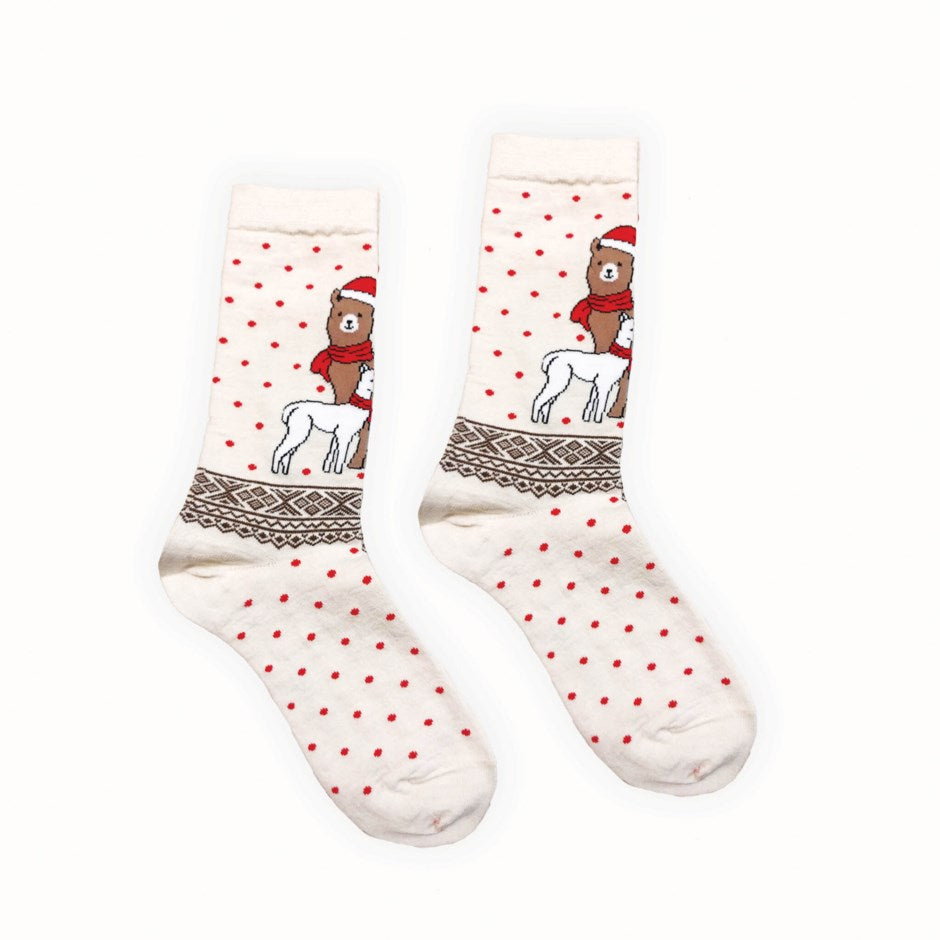 Pokoloko Alpaca Print Socks
