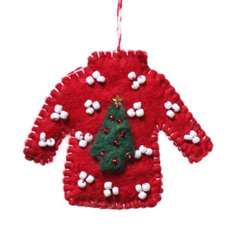 Hamro Village Felted Ornaments