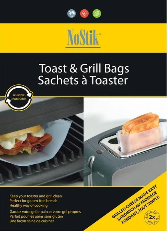 NoStik Reusable Toast & Grill Bags (Set of 2)