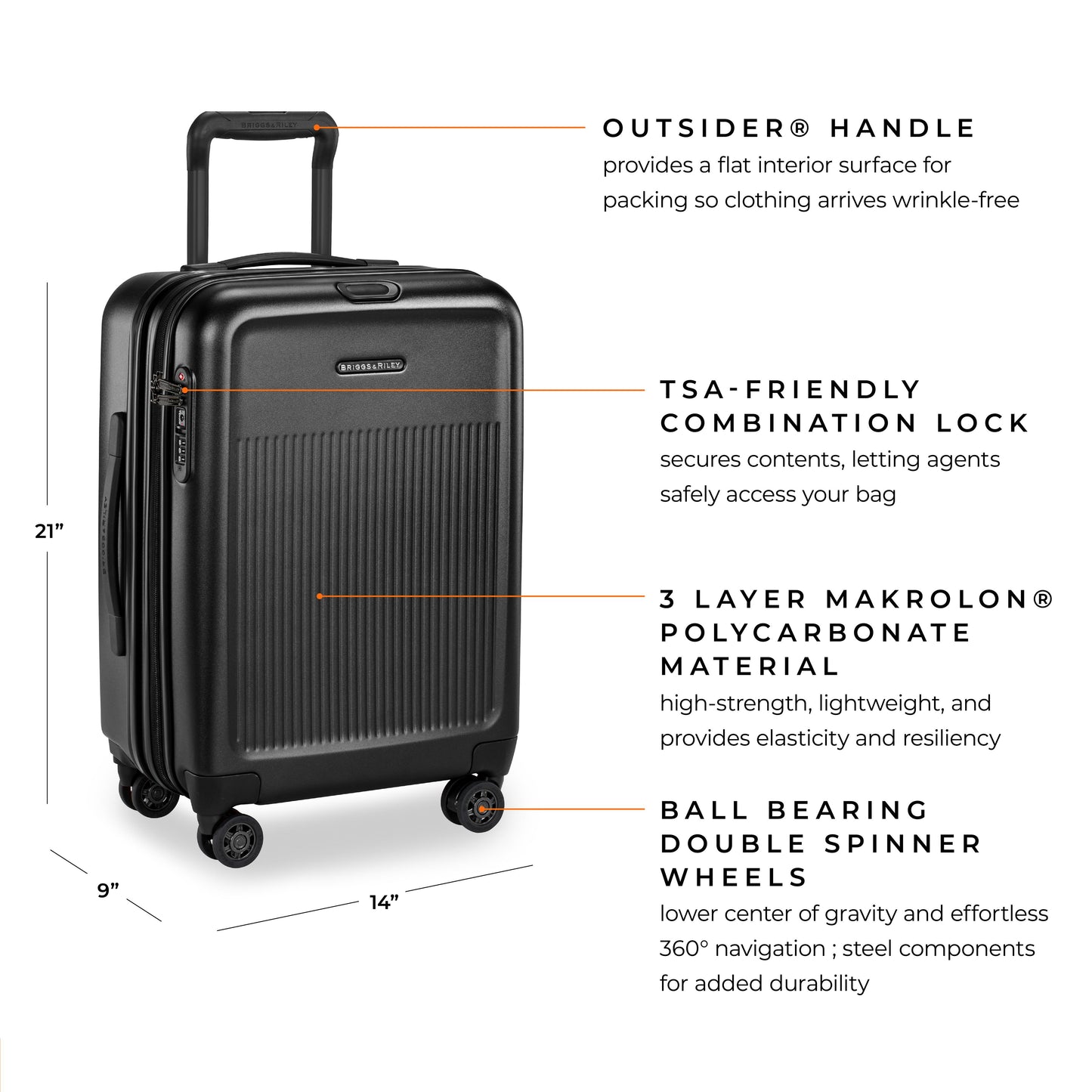 Briggs & Riley Sympatico Hardside International 21" Carry-On Expandable Spinner