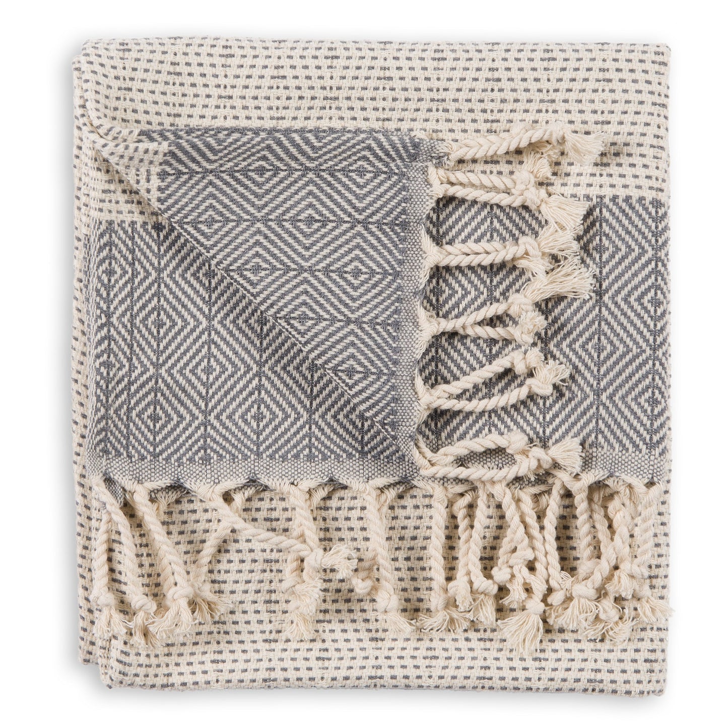 Pokoloko Lined Diamond Turkish Hand Towel