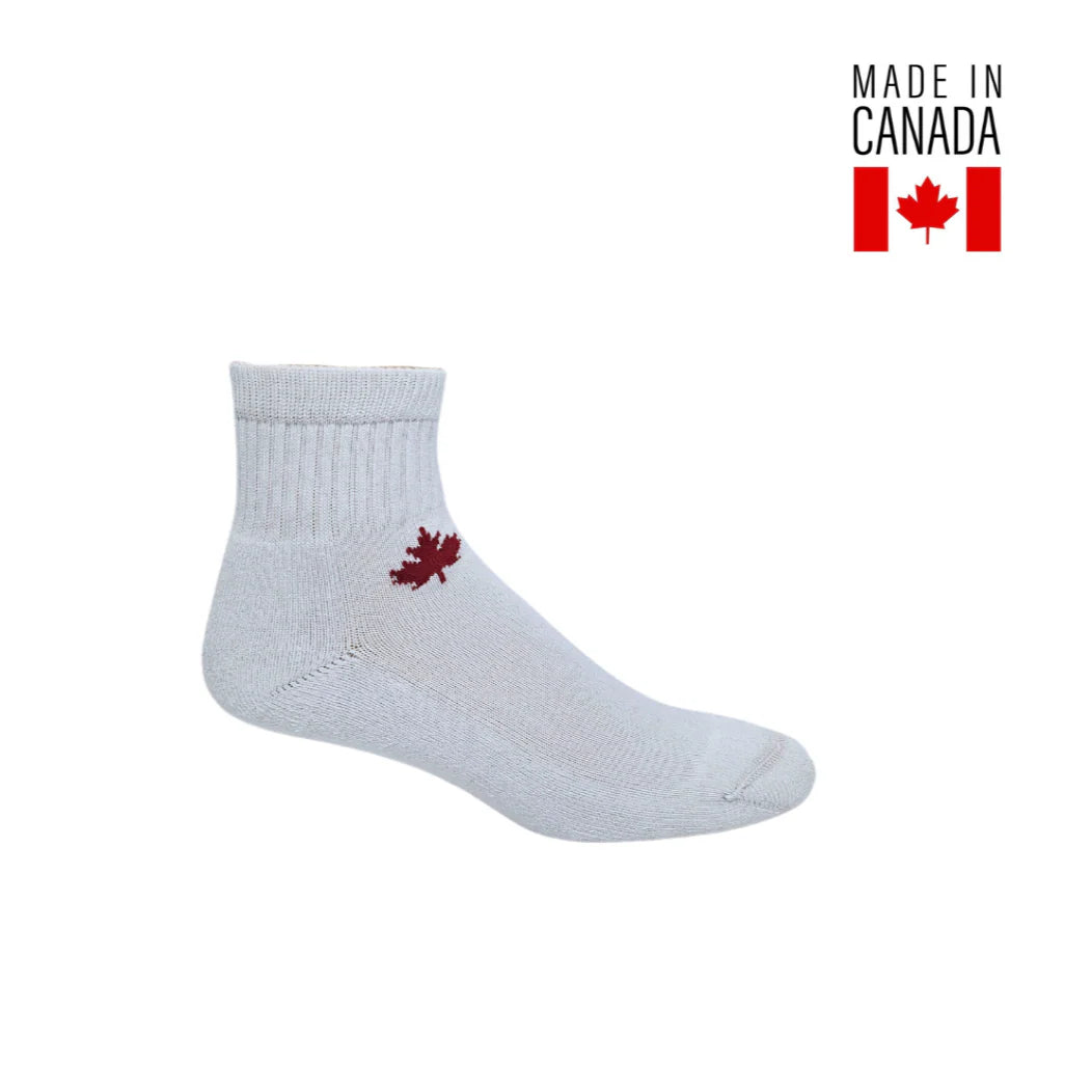 The GreatCanadian Sox Co. - J.B. Field's Athletic "Canadian Maple Leaf" Bamboo Sport 1/4 Length