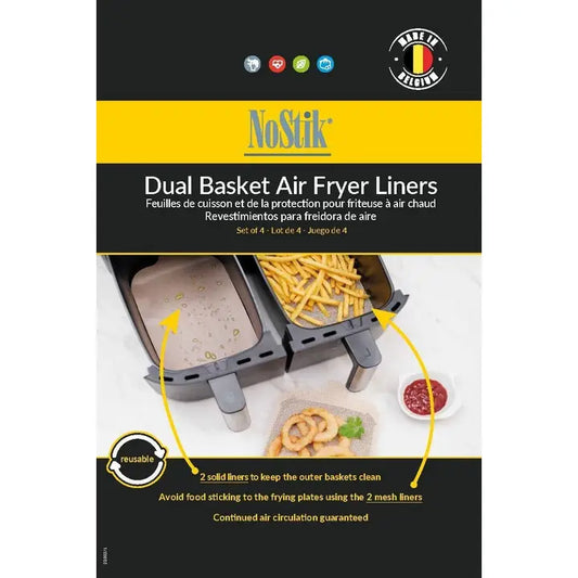 Nostik Air Fryer Liners Dual Basket 4/st