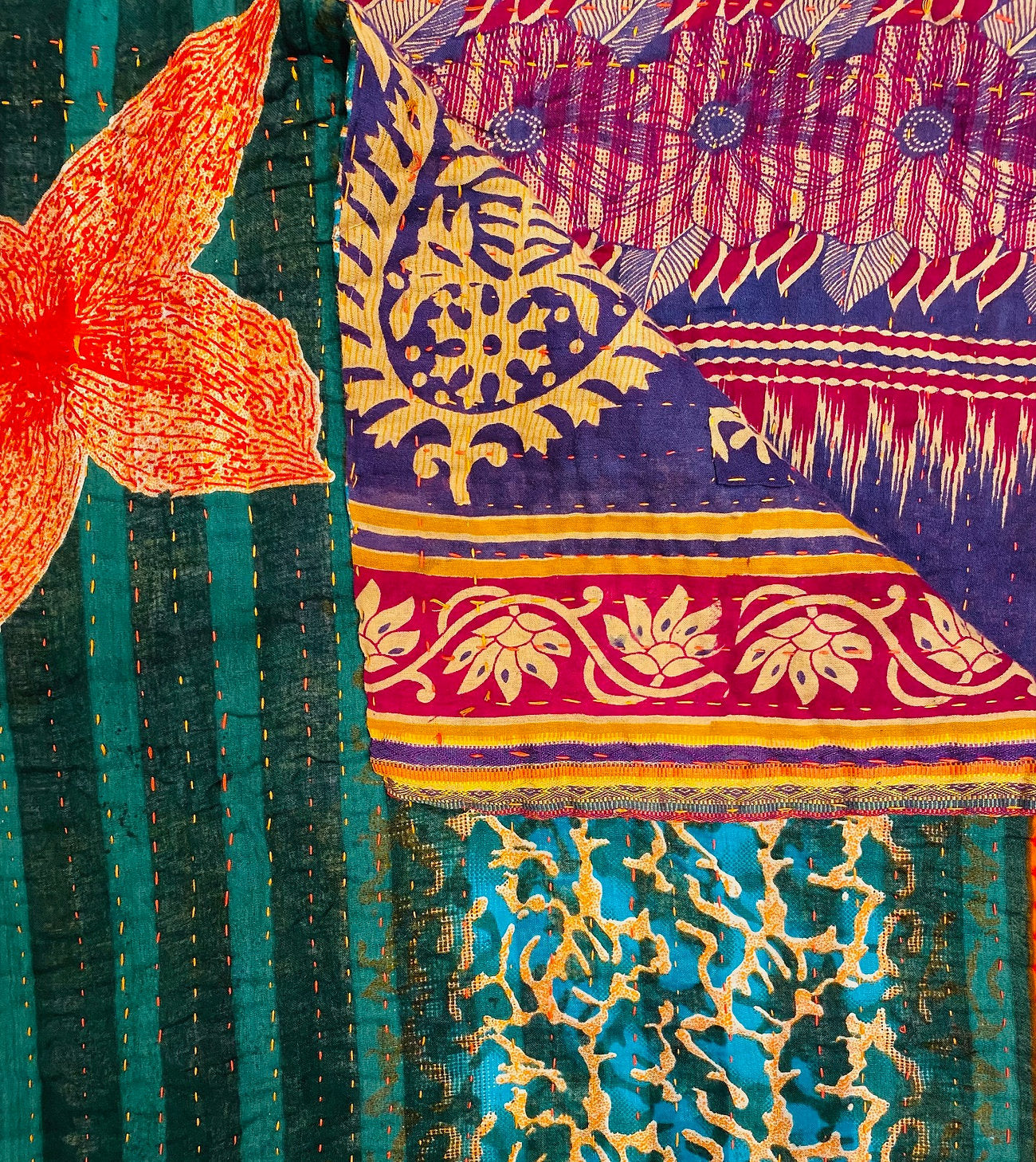 Marigold Collective Kantha Throws