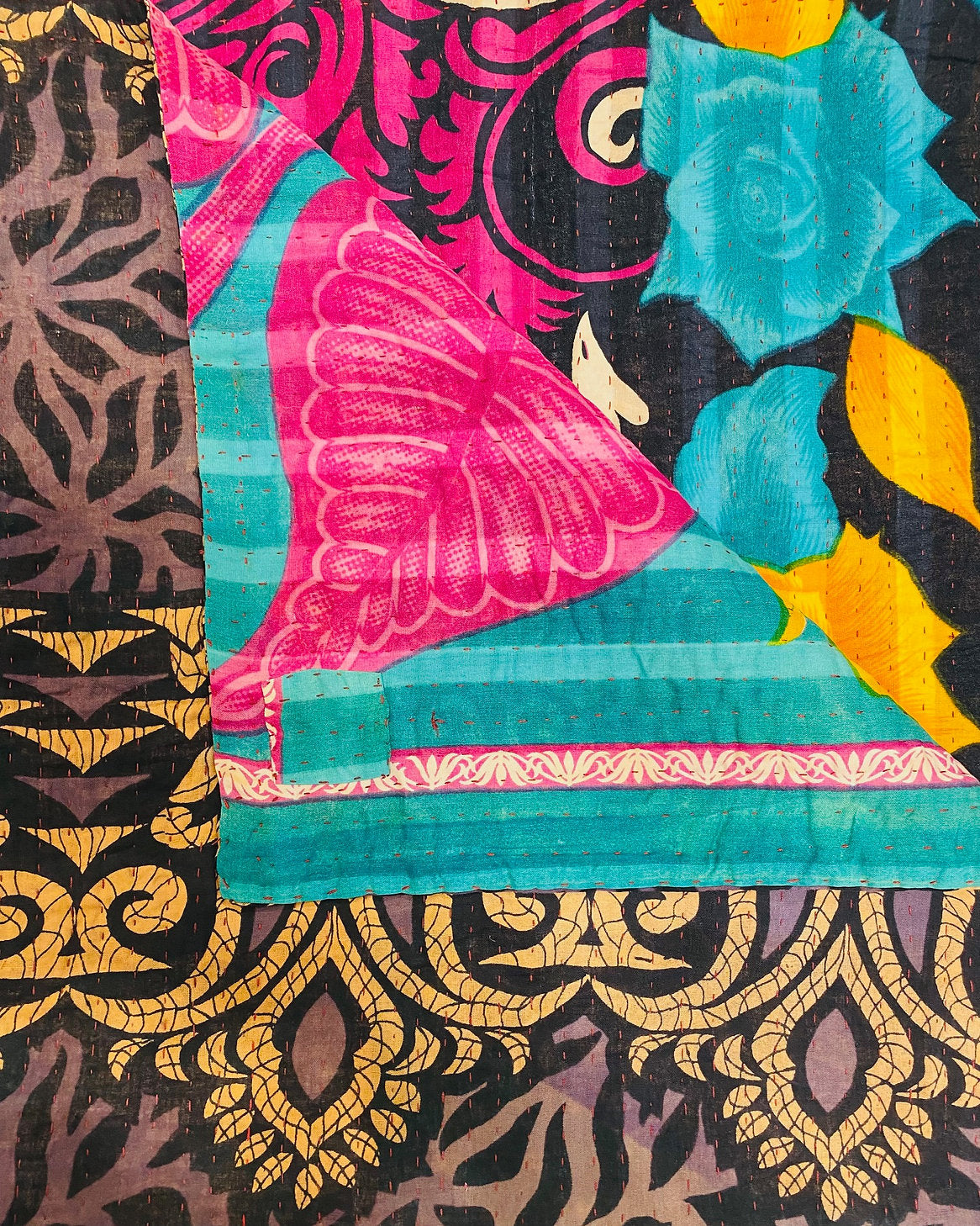 Marigold Collective Kantha Throws