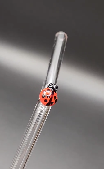 Changeling Glass Works Glass Straws with Figurines