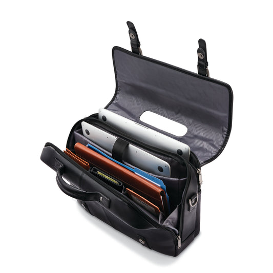 Samsonite Classic Leather Flapover Messenger
