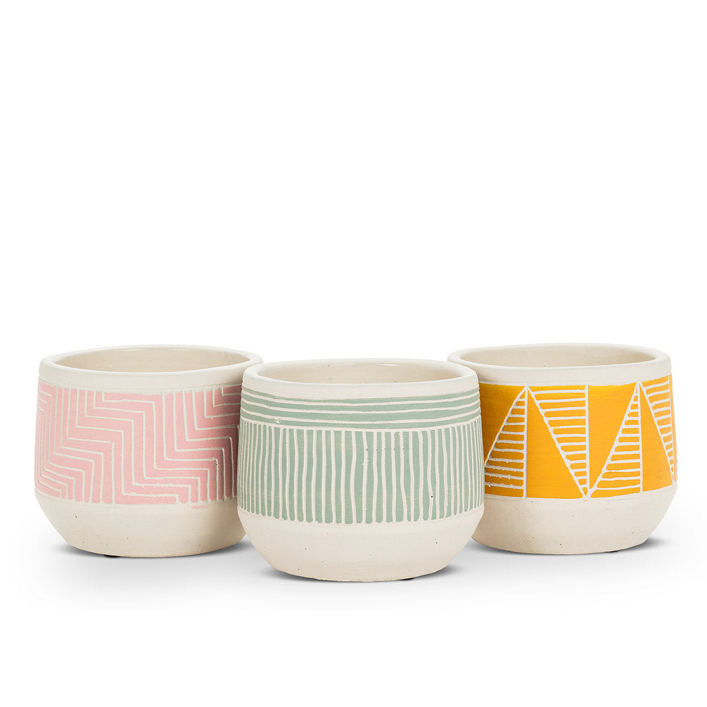 Small Etched Planters