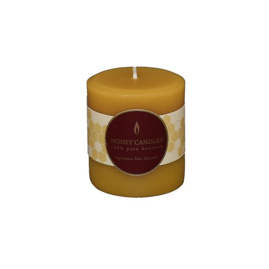 Honey Candles Beeswax Round Pillars