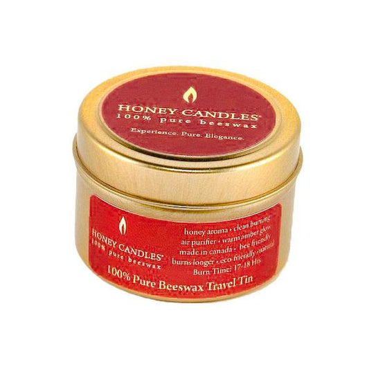 Honey Candles Beeswax Gold Travel Tin Candle