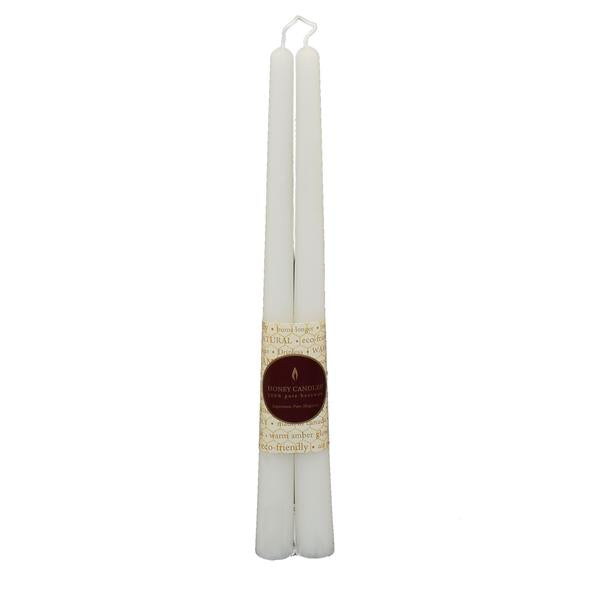Honey Candles Beeswax 12" Taper Candles **Set of 2**