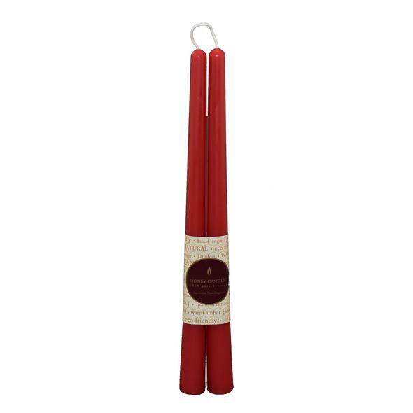 Honey Candles Beeswax 12" Taper Candles **Set of 2**