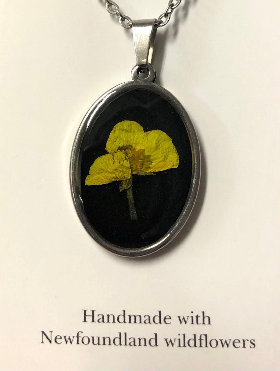 Velvet Snow - Oval Pendant Necklaces