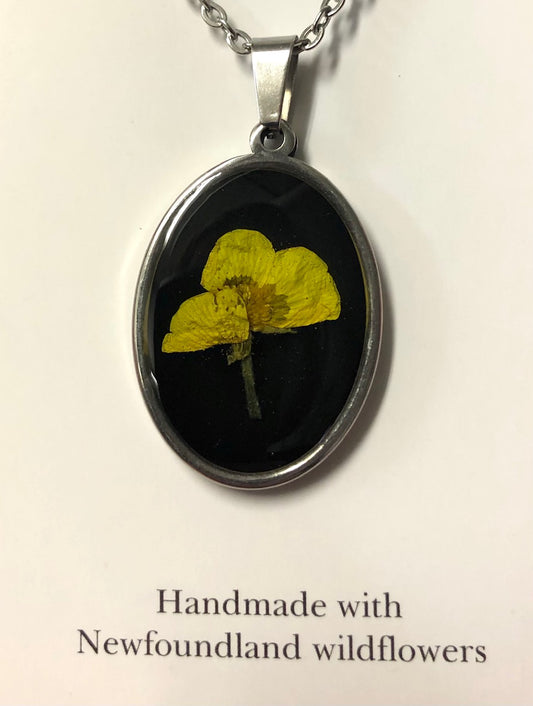 Velvet Snow - Oval Pendant Necklaces