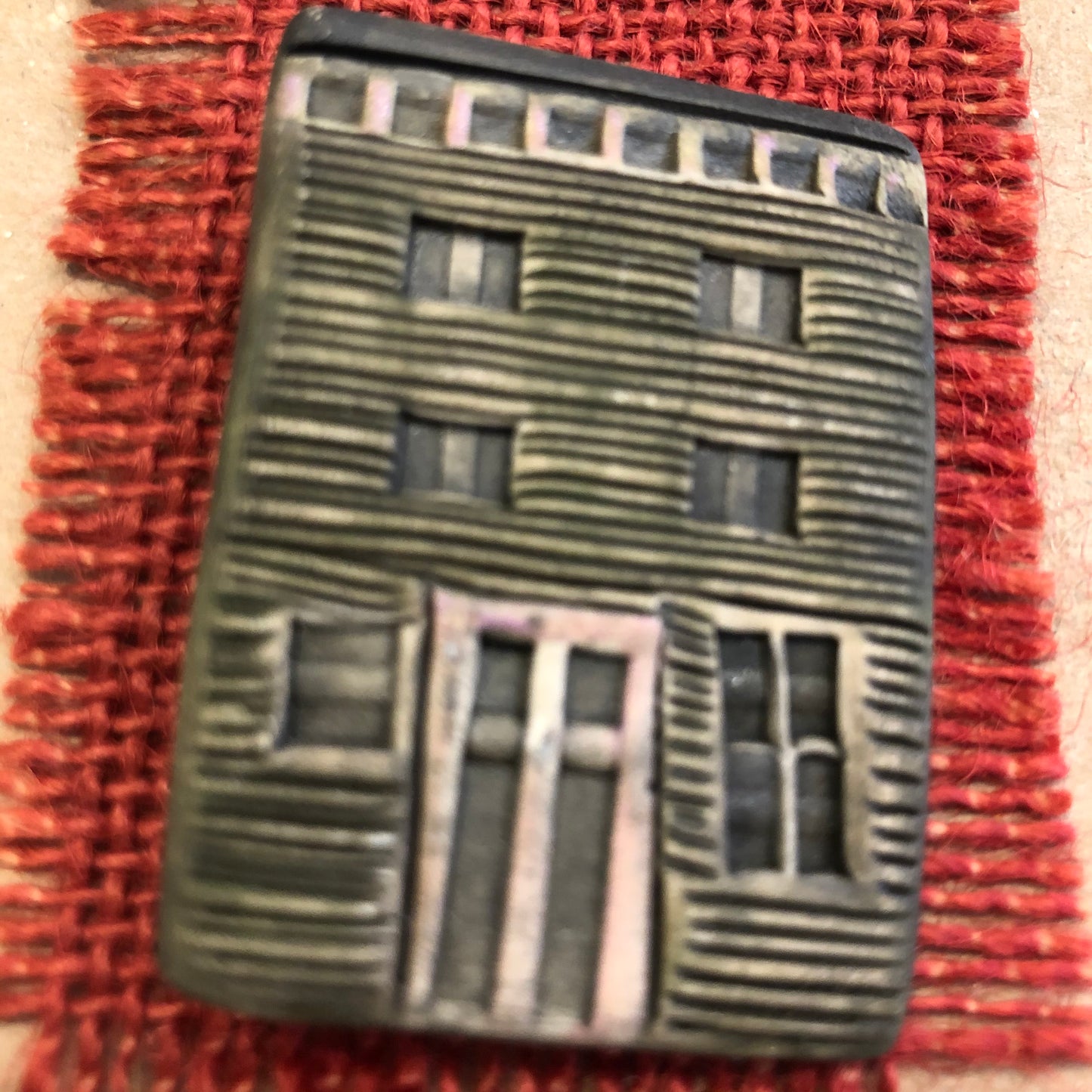 Northeastern Folk Art Little Row House Pin