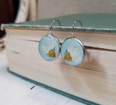 Velvet Snow-Lever-Back Earrings