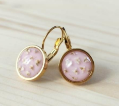 Velvet Snow-Lever-Back Earrings