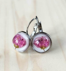 Velvet Snow-Lever-Back Earrings