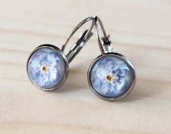 Velvet Snow-Lever-Back Earrings