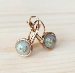 Velvet Snow-Lever-Back Earrings