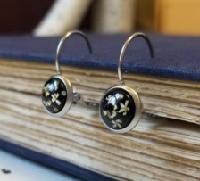 Velvet Snow-Lever-Back Earrings