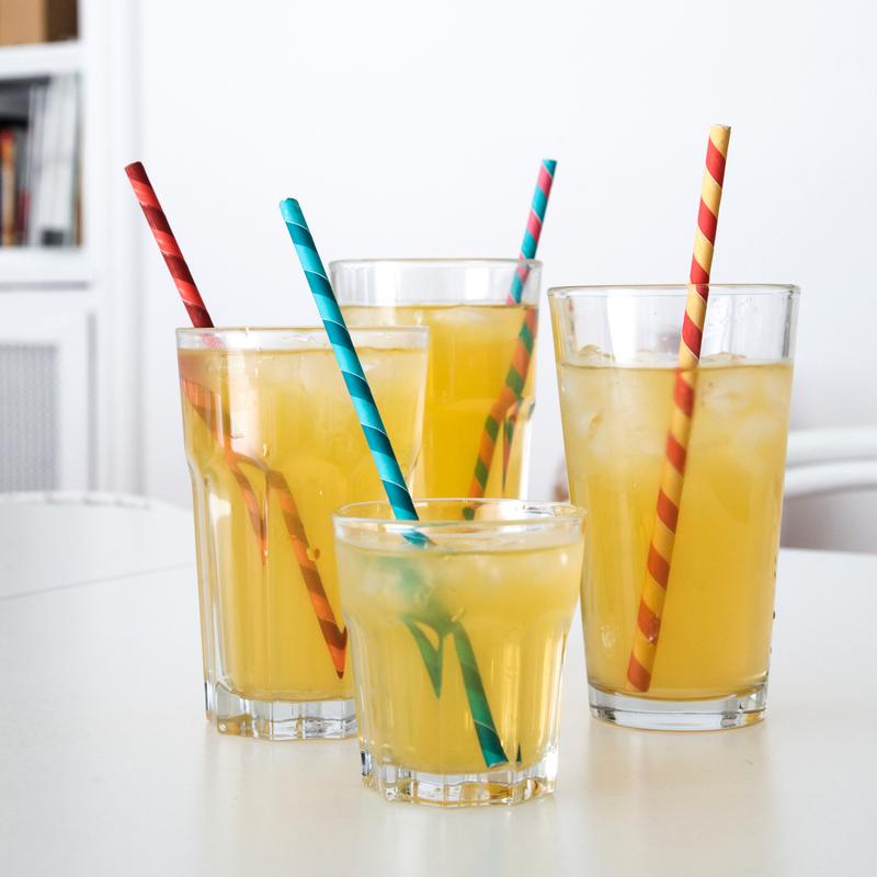 Kikkerland Paper Straws Stripes (144/box)
