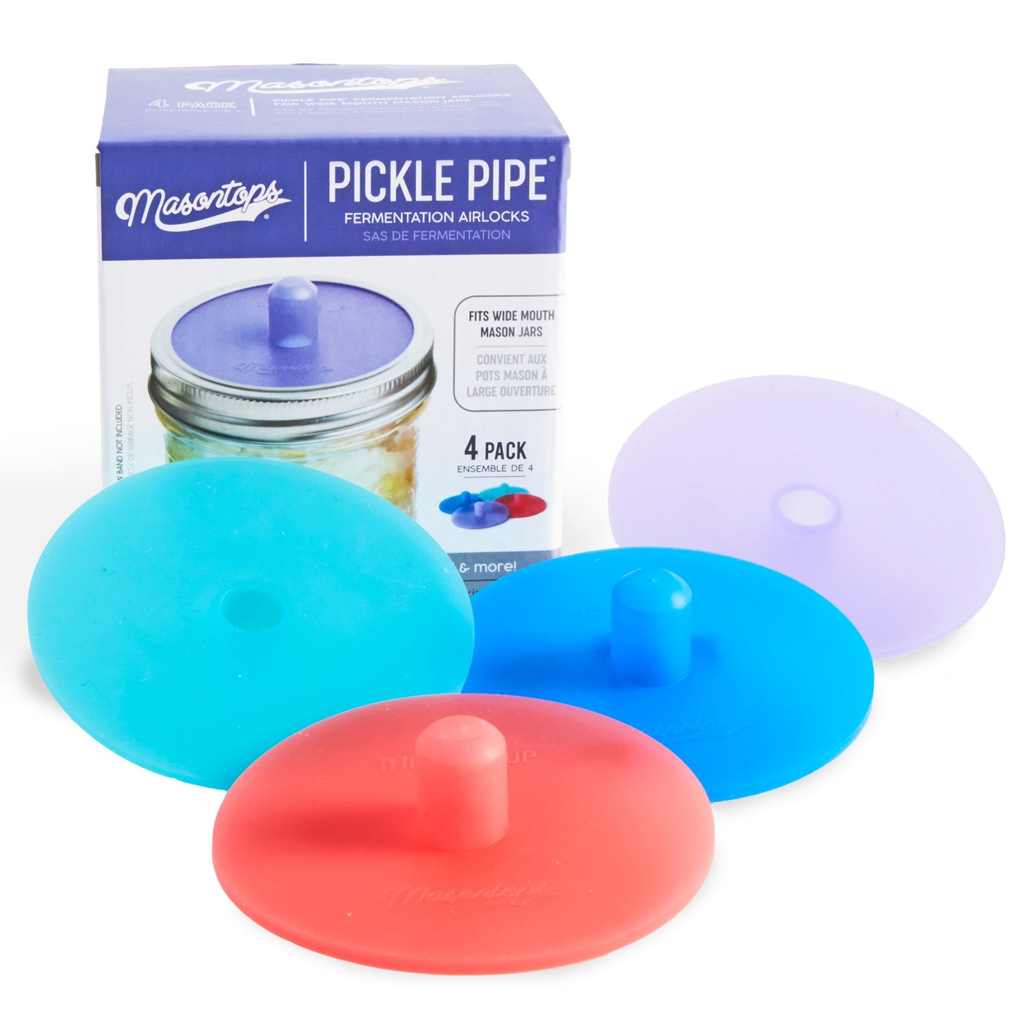 Masontops Pickle Pipes Fermentation Airlock (4 Pack)