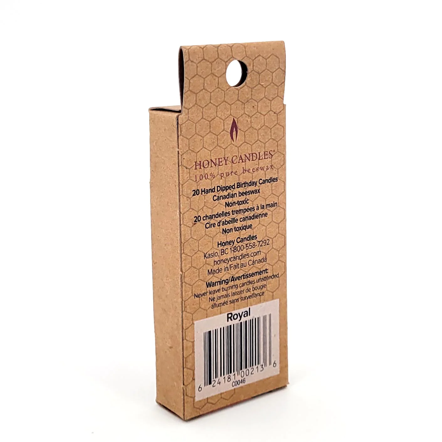 Honey Candles Beeswax Birthday Candles - Pack of 20