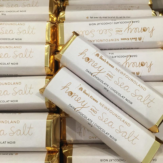 The Bee's Knees Honey & Sea Salt Dark Chocolate Bar