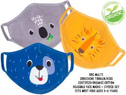 Kids Organic Reusable Mask 3pk from Zoocchini