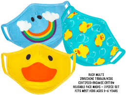 Kids Organic Reusable Mask 3pk from Zoocchini