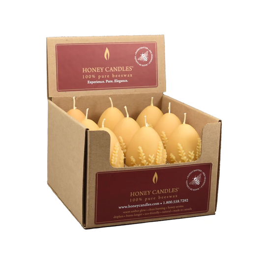 Honey Candles Lavender Egg Beeswax Candle