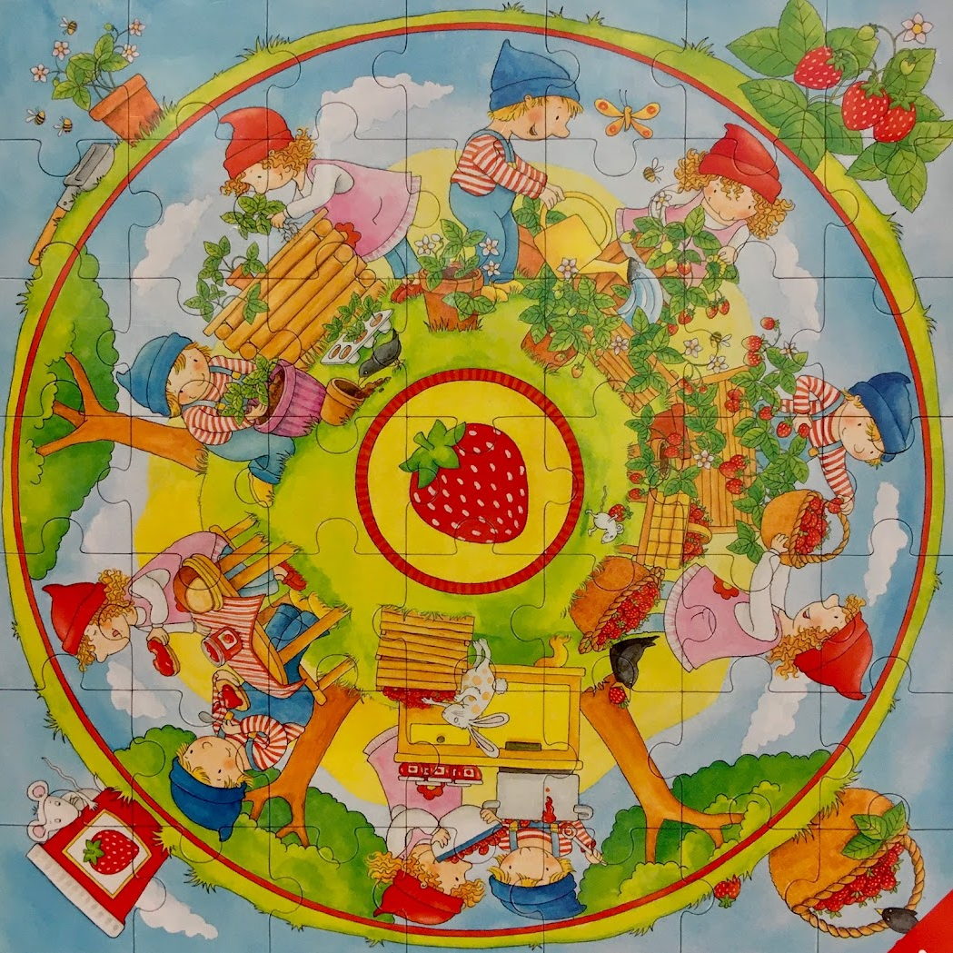 Goki Wooden XXL Strawberry Planting Puzzle