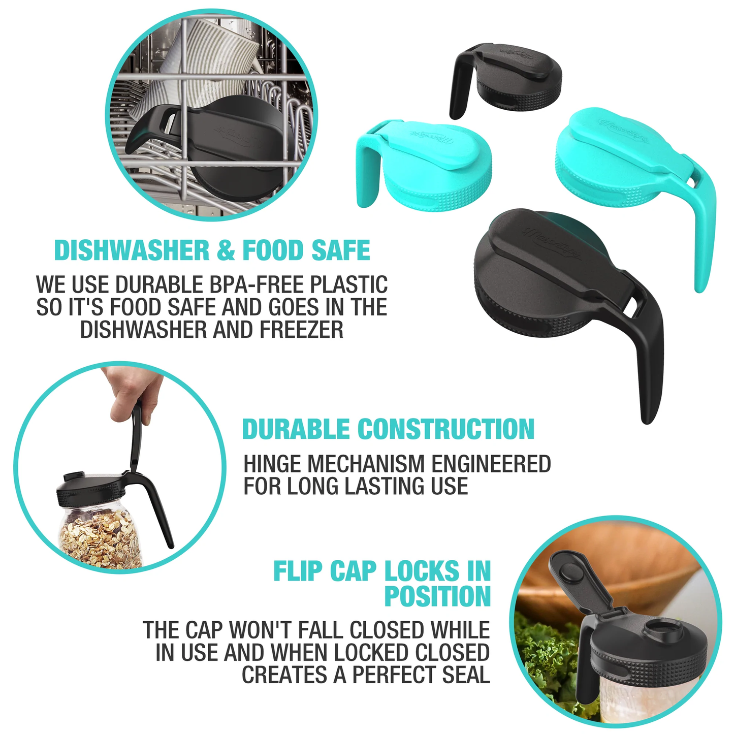 Masontops Multi-Top Pitcher Lid with Handle