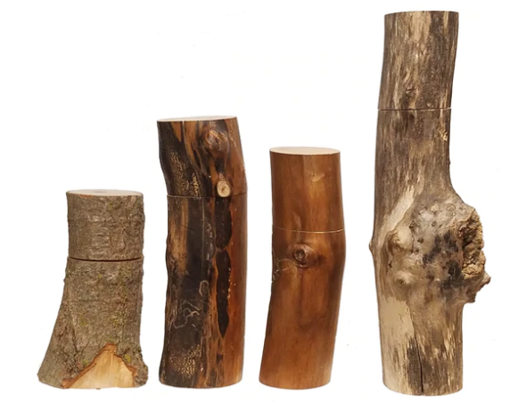 Tree Branch Cottage Pepper Mill with Reclaimed Wood