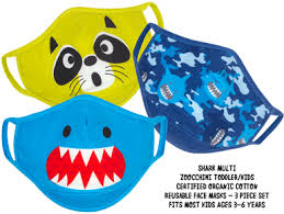 Kids Organic Reusable Mask 3pk from Zoocchini
