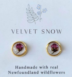 Velvet Snow - Stud Earrings