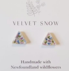 Velvet Snow - Stud Earrings