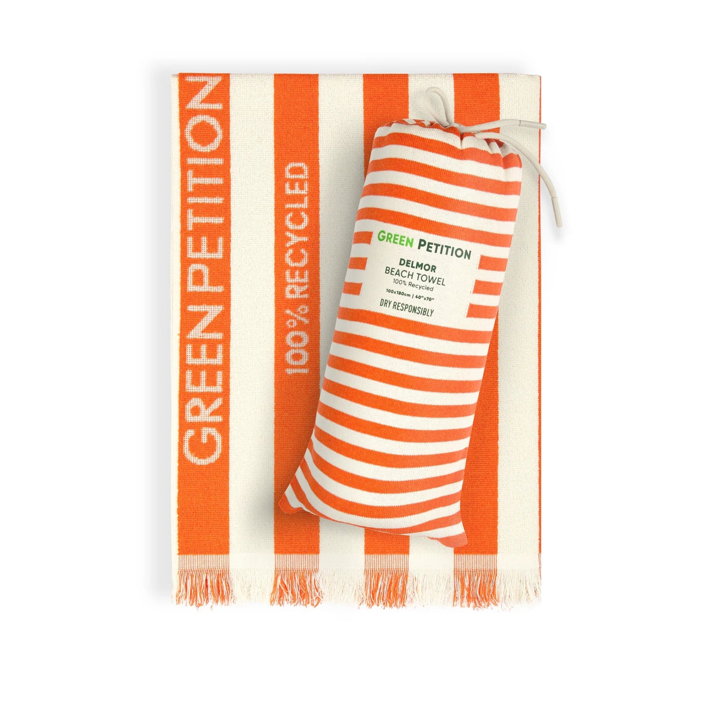Green Petition - Delmor Beach Towel (40”x70” (100 cmx180 cm)