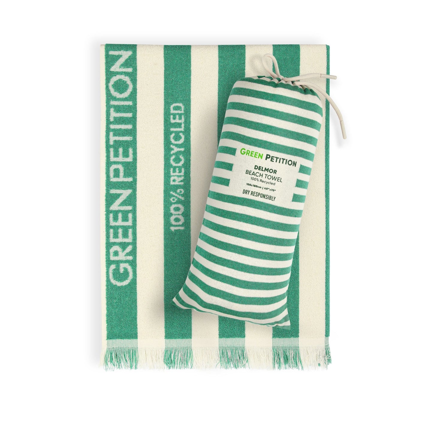 Green Petition - Delmor Beach Towel (40”x70” (100 cmx180 cm)