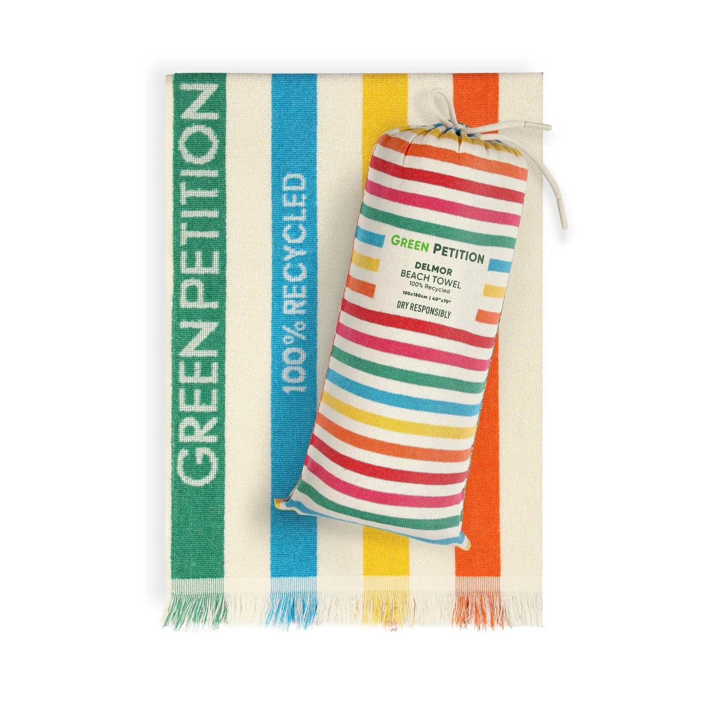 Green Petition - Delmor Beach Towel (40”x70” (100 cmx180 cm)