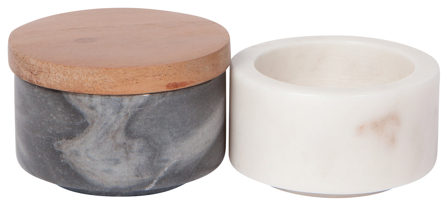 Danica Marble Salt Cellar Duo