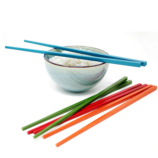 Zen Cuisine Colourful Reusable Chopsticks (set of 4 pairs)