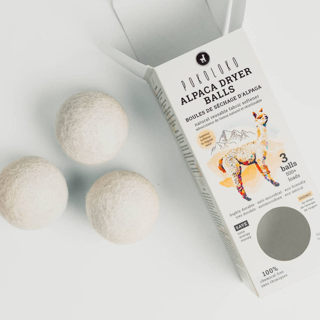 Pokoloko Alpaca Dryer Balls - Set of 3