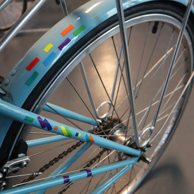 Kikkerland Rainbow Reflect Bike Stickers