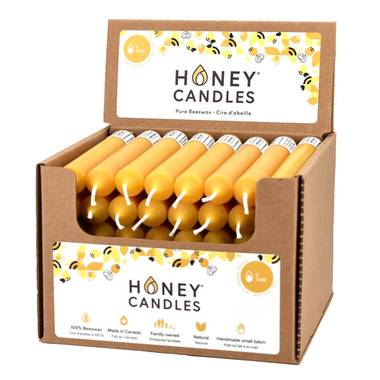 Honey Candles Beeswax 6" Tube Candle